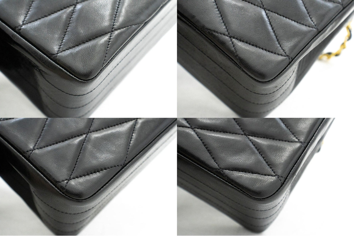 CHANEL Vintage Envelope Chain Shoulder Bag Flap Quilted Lambskin k32