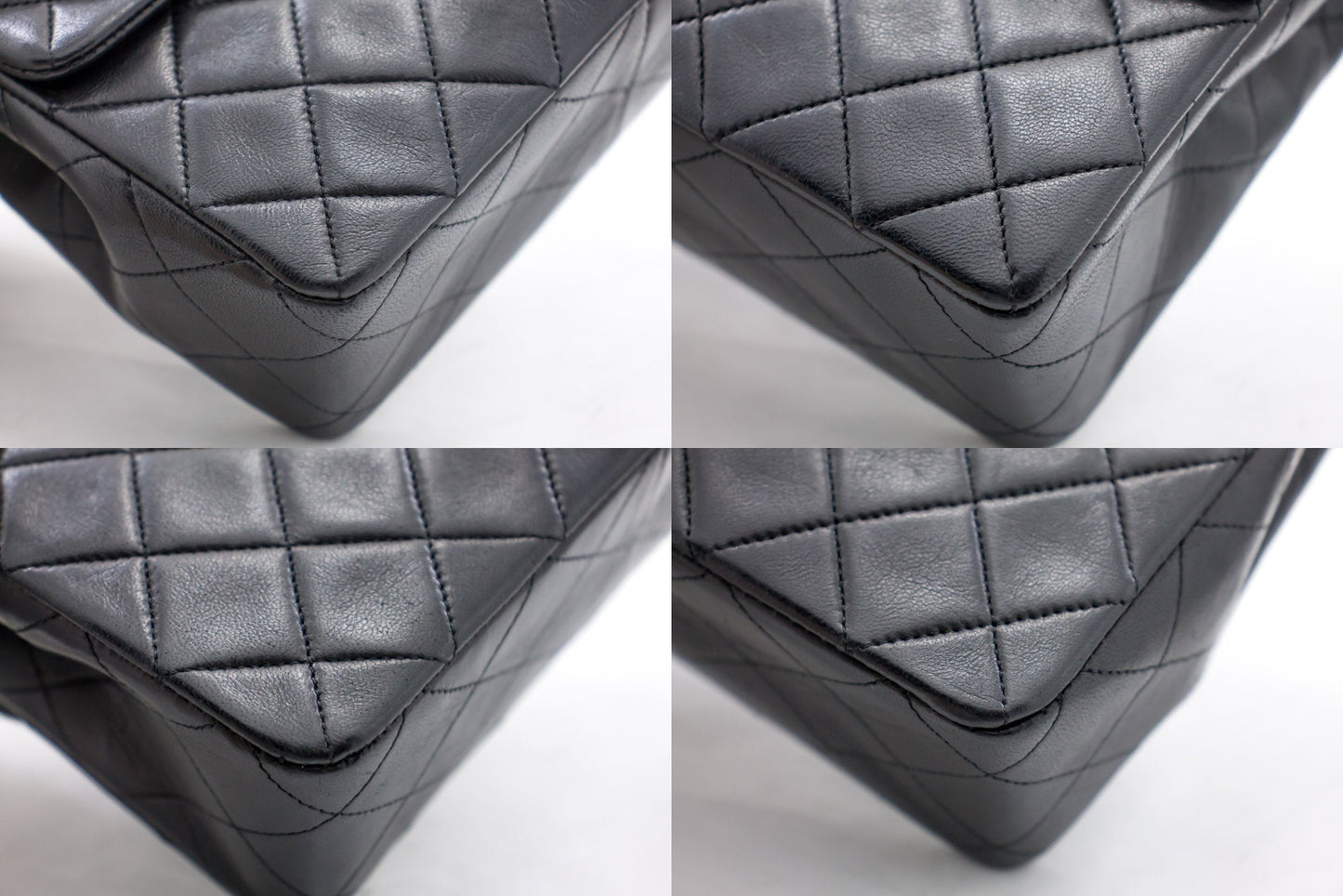 CHANEL Mini Square Small Chain Shoulder Bag Crossbody Black Quilt h30
