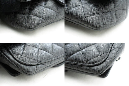 CHANEL Flap Phone Holder With Chain Bag Black Crossbody Clutch j99