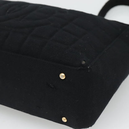 CHANEL Choco Bar line Shoulder Bag Canvas Black CC BA034