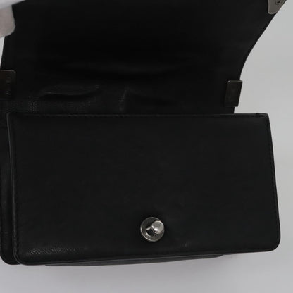 CHANEL Chain Matelasse Boy Chanel Shoulder Bag Lamb Skin Black CC BA244S