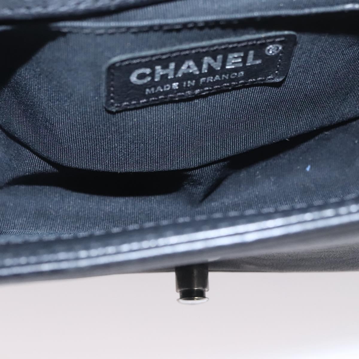 CHANEL Chain Matelasse Boy Chanel Shoulder Bag Lamb Skin Black CC BA244S
