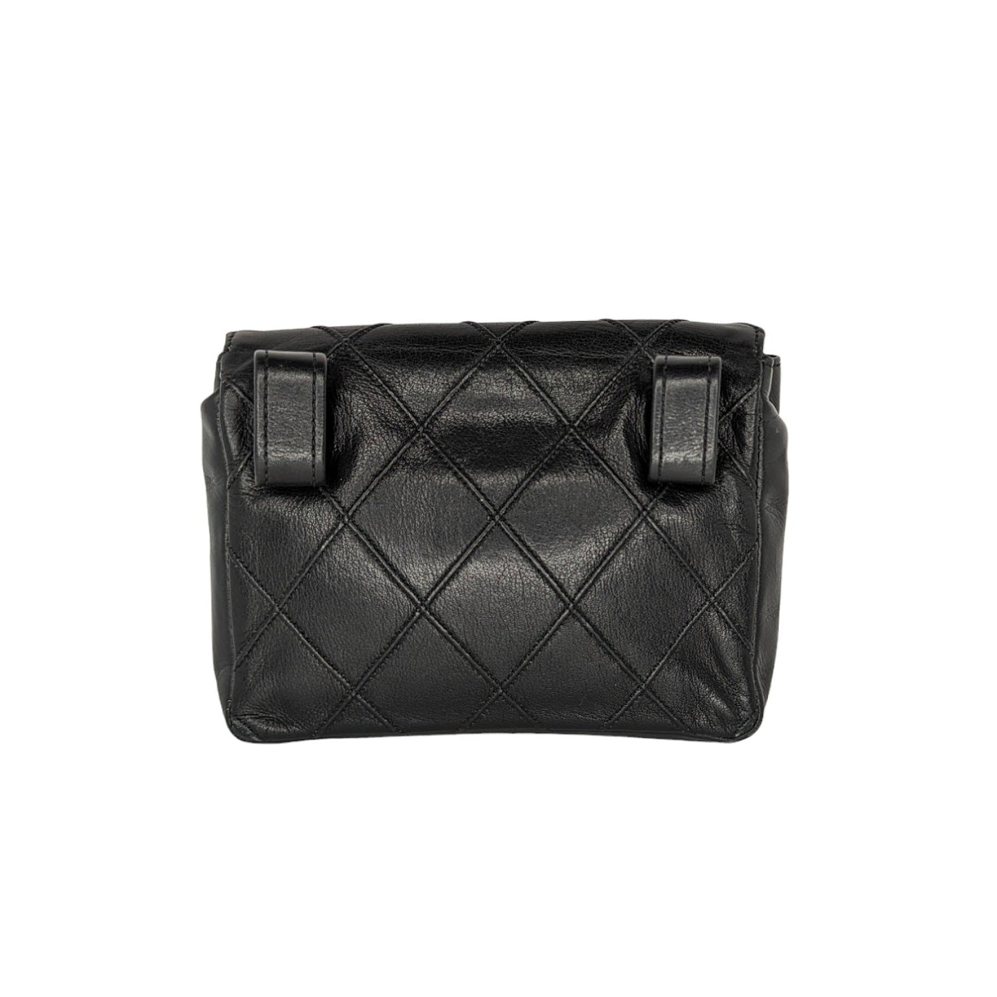 Chanel Vintage Lambskin Diamond Stitched Flap Waist Belt Bag
