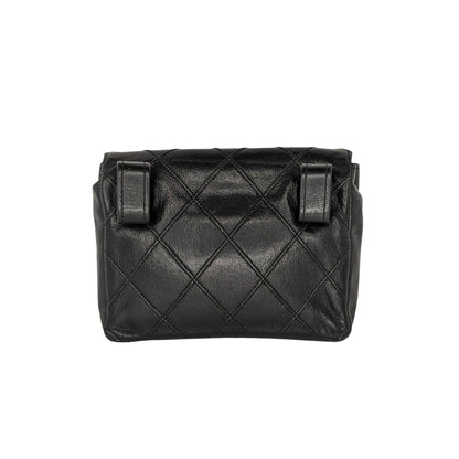 Chanel Vintage Lambskin Diamond Stitched Flap Waist Belt Bag