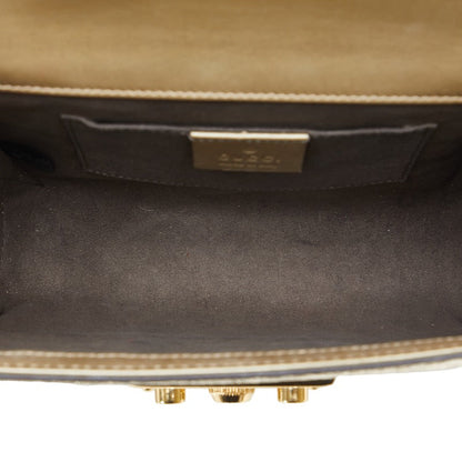 Gucci Chain Shoulder Bag 409487 Gold Leather Ladies