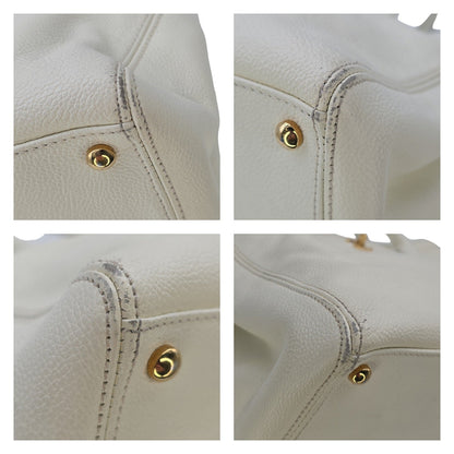Chanel Vintage Calfskin Cerf Executive Shopper Tote White