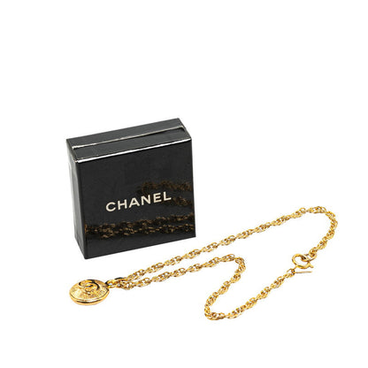 Chanel Coco Mark Round Necklace Gold