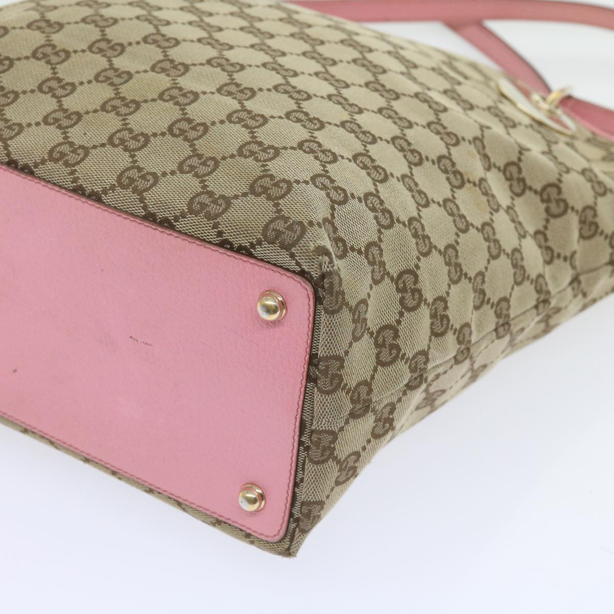 GUCCI GG Canvas Tote Bag Beige 120836  bs10424