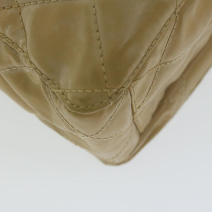 CHANEL Shoulder Bag Patent leather Beige CC bs10487