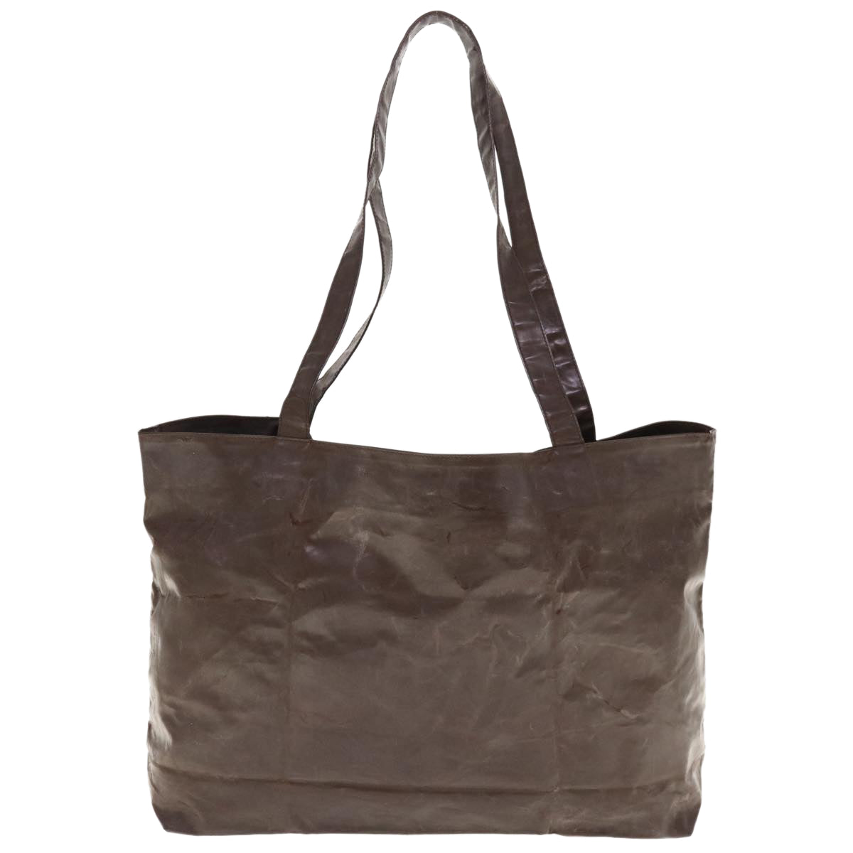 CHANEL Tote Bag Patent leather Brown CC bs10555