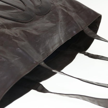 CHANEL Tote Bag Patent leather Brown CC bs10555