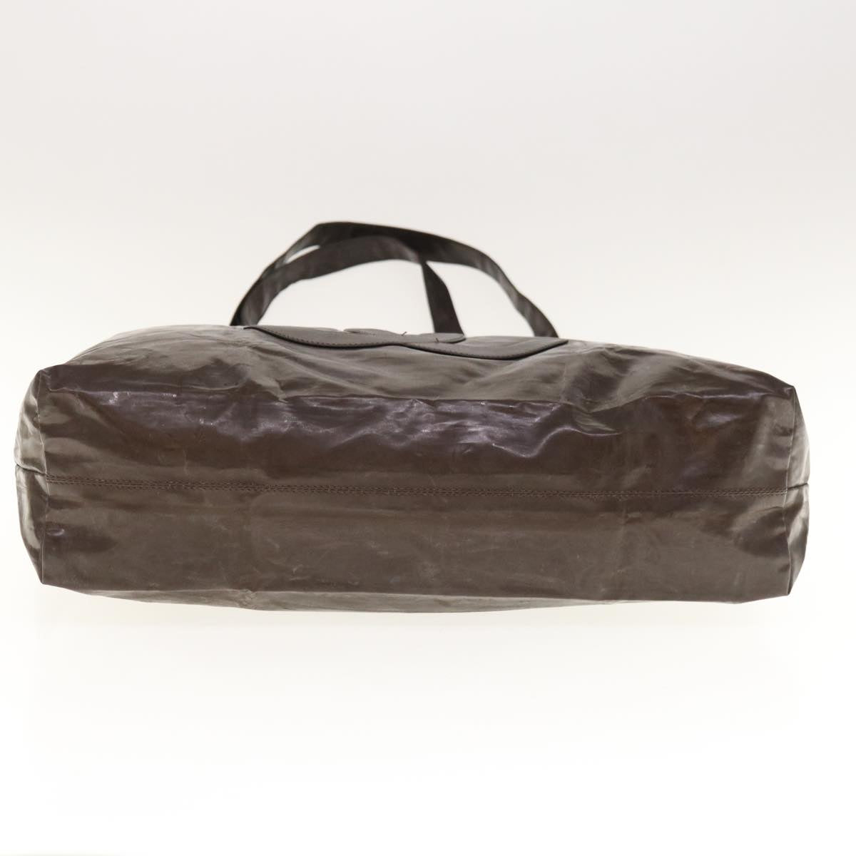 CHANEL Tote Bag Patent leather Brown CC bs10555