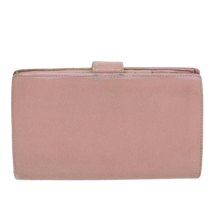 CHANEL Long Wallet Caviar Skin Pink CC bs11186