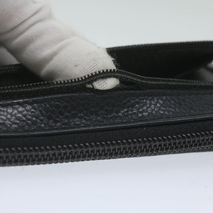 CHANEL Long Wallet Caviar Skin Black CC bs11198