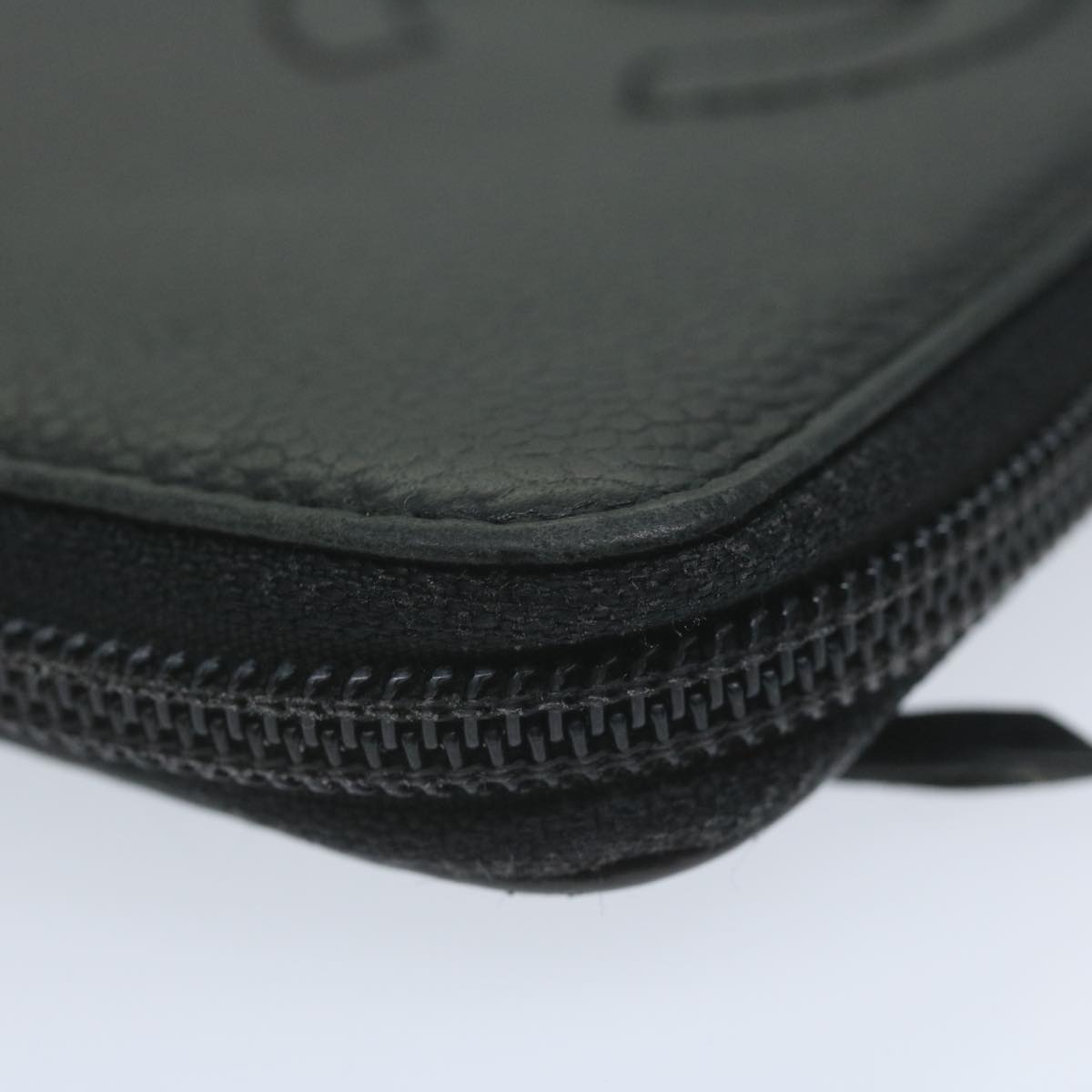 CHANEL Long Wallet Caviar Skin Black CC bs11198