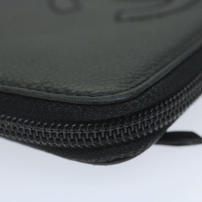 CHANEL Long Wallet Caviar Skin Black CC bs11198