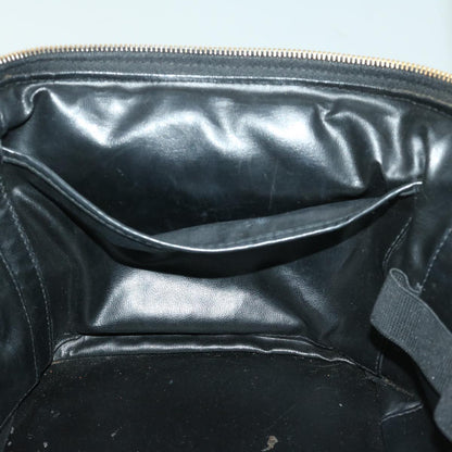 CHANEL Vanity Cosmetic Pouch Patent leather 2way Black CC bs11283