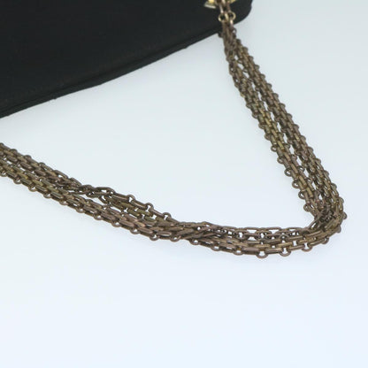 CHANEL Chain Shoulder Bag Cotton Black CC bs11474