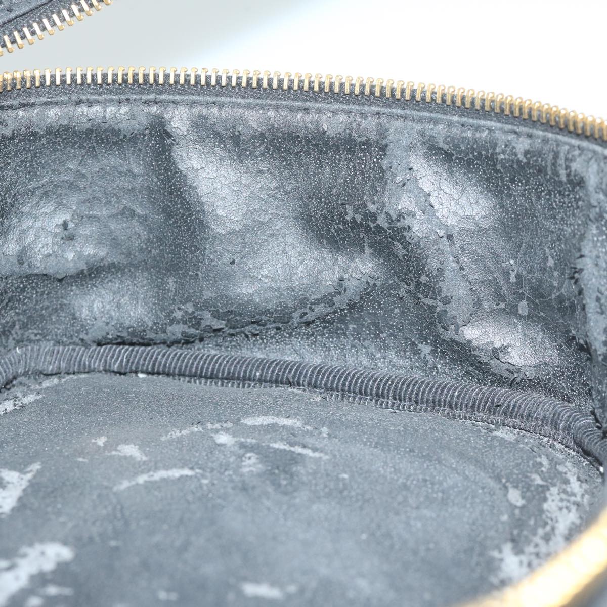 CHANEL Vanity Cosmetic Pouch Caviar Skin Black CC bs11563