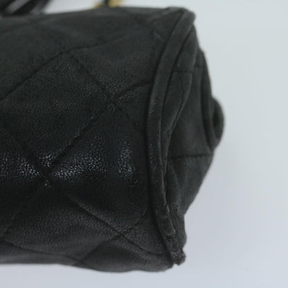 CHANEL Pouch Lamb Skin Black CC bs11890