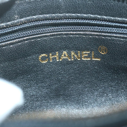 CHANEL Pouch Lamb Skin Black CC bs11890