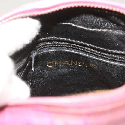 CHANEL Chain Shoulder Bag Satin Pink CC bs12068