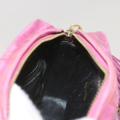 CHANEL Chain Shoulder Bag Satin Pink CC bs12068