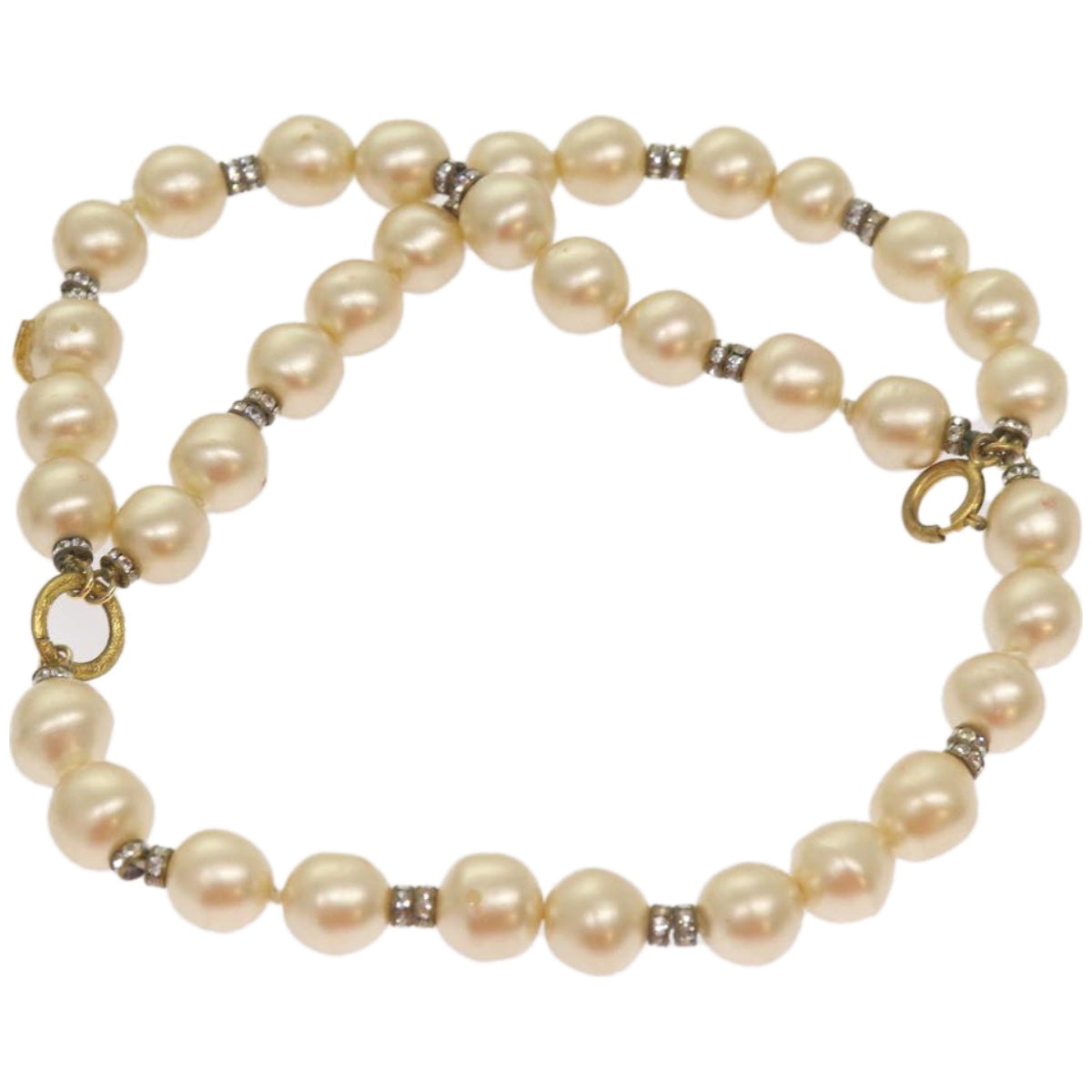 CHANEL Pearl Bracelet metal White CC bs12272