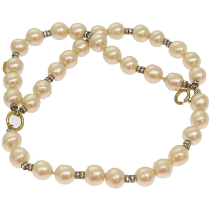 CHANEL Pearl Bracelet metal White CC bs12272