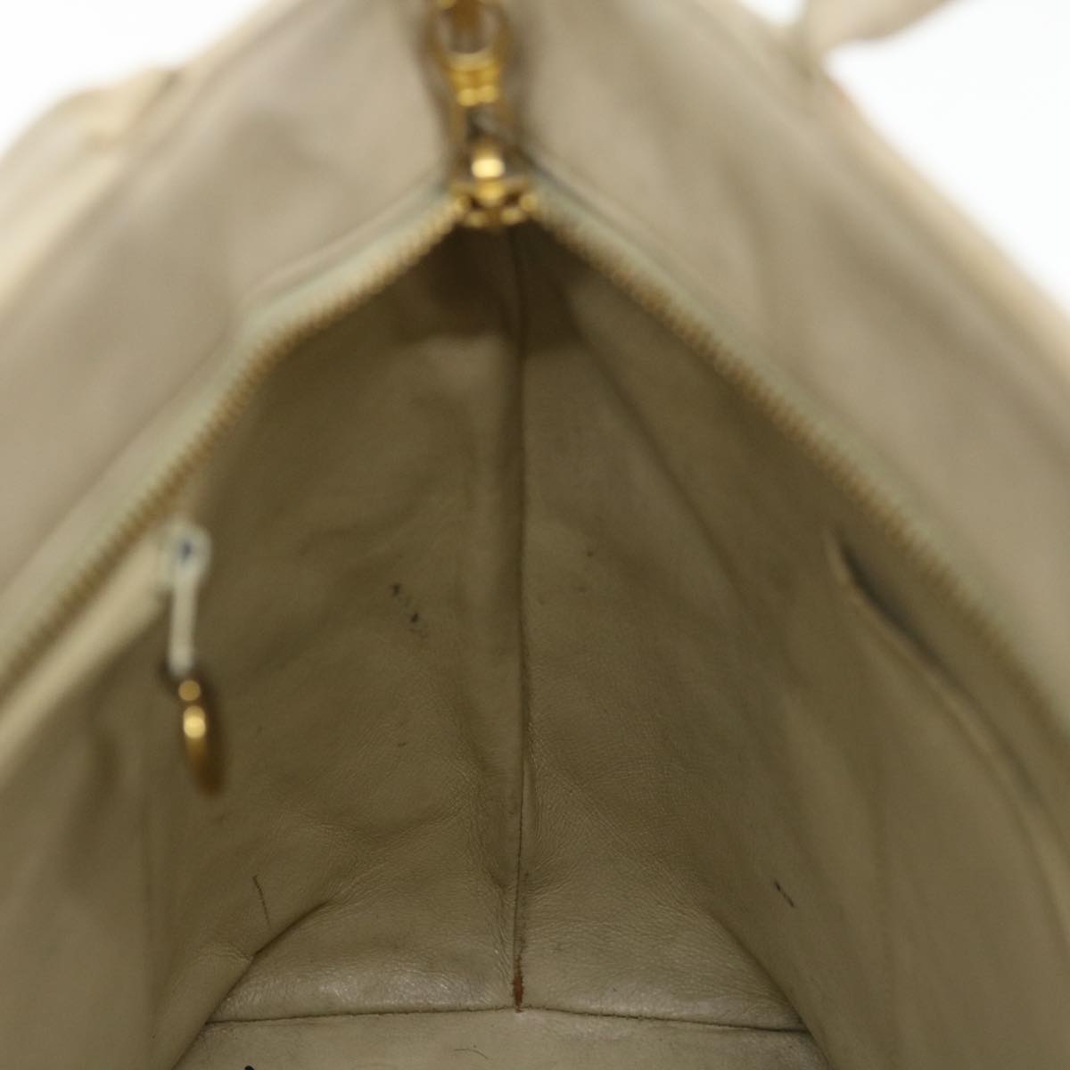 CHANEL Tote Bag Lamb Skin Beige CC bs12535