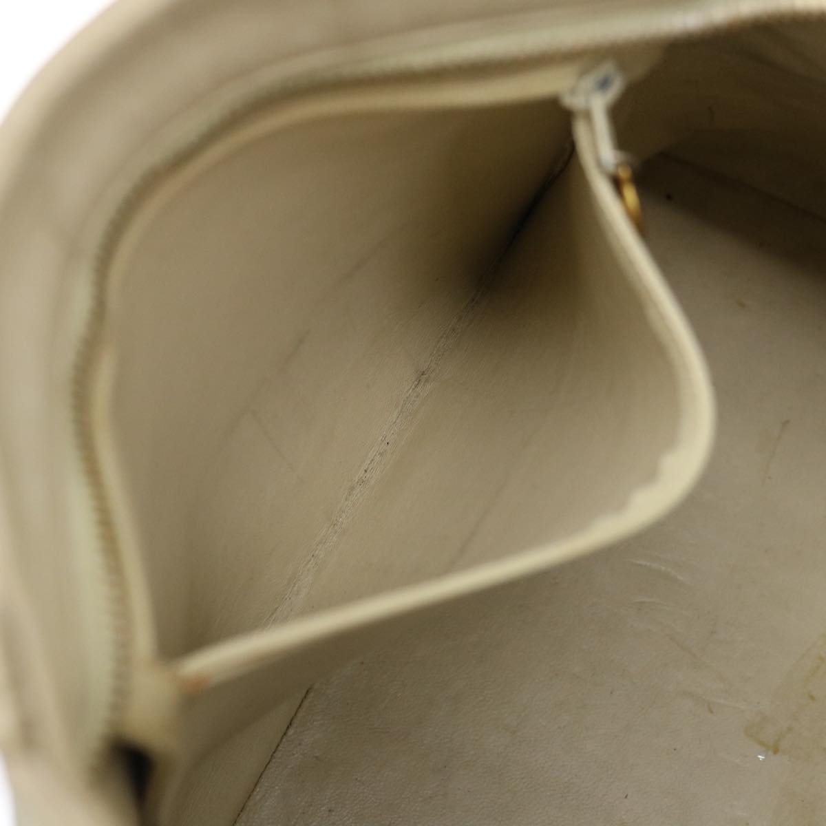 CHANEL Tote Bag Lamb Skin Beige CC bs12535