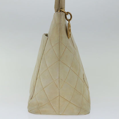 CHANEL Tote Bag Lamb Skin Beige CC bs12535