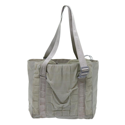 CHANEL Sports Line Tote Bag Canvas Gray CC bs13030