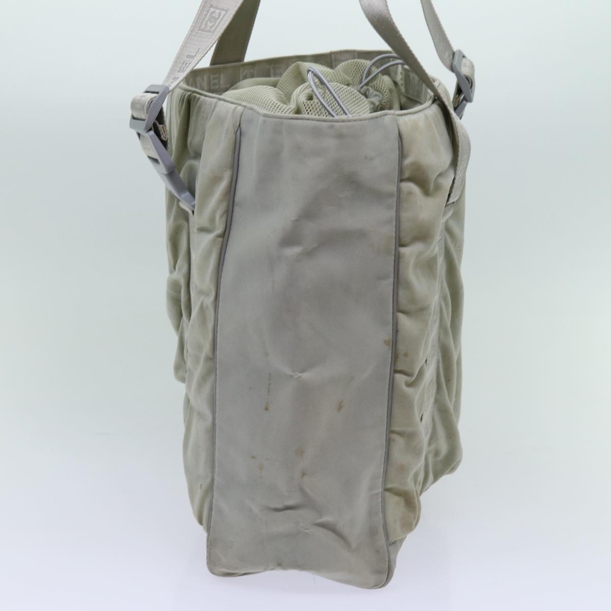 CHANEL Sports Line Tote Bag Canvas Gray CC bs13030