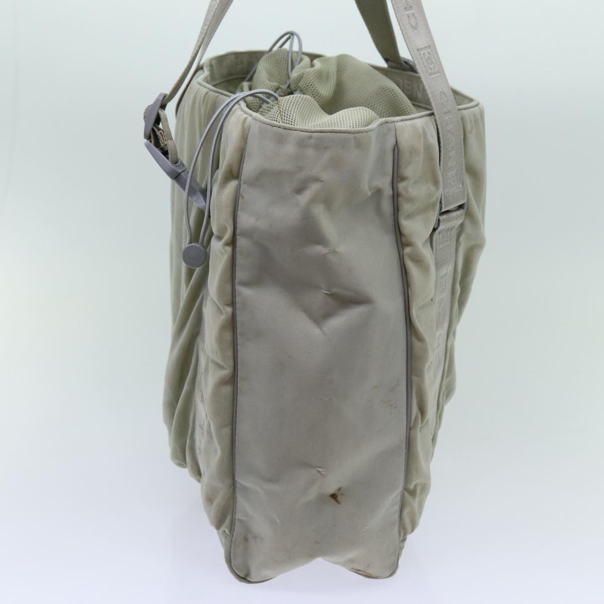 CHANEL Sports Line Tote Bag Canvas Gray CC bs13030