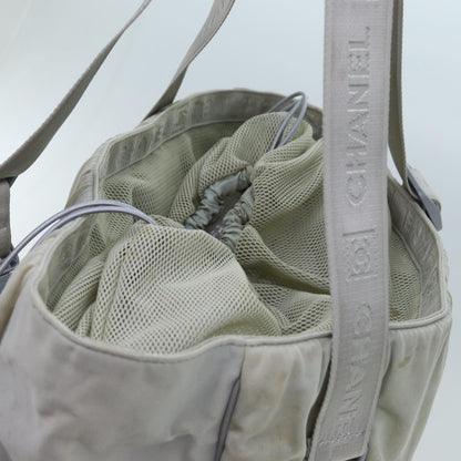 CHANEL Sports Line Tote Bag Canvas Gray CC bs13030