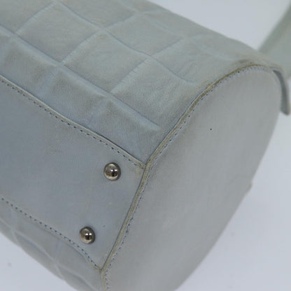 CHANEL COCO Mark Choco Bar Shoulder Bag Lamb Skin Blue CC bs13362