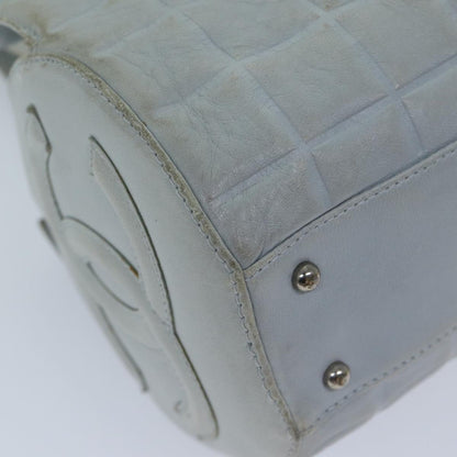 CHANEL COCO Mark Choco Bar Shoulder Bag Lamb Skin Blue CC bs13362