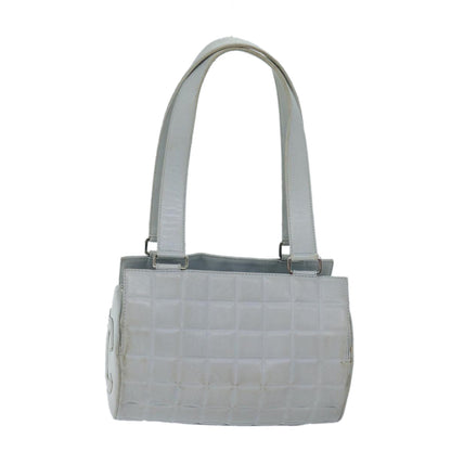 CHANEL COCO Mark Choco Bar Shoulder Bag Lamb Skin Blue CC bs13362