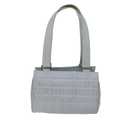 CHANEL COCO Mark Choco Bar Shoulder Bag Lamb Skin Blue CC bs13362
