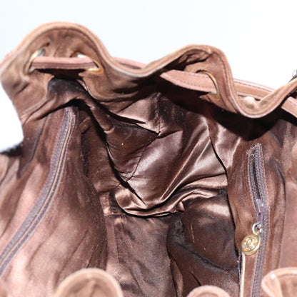 CHANEL COCO Mark Backpack Suede Brown CC bs13597