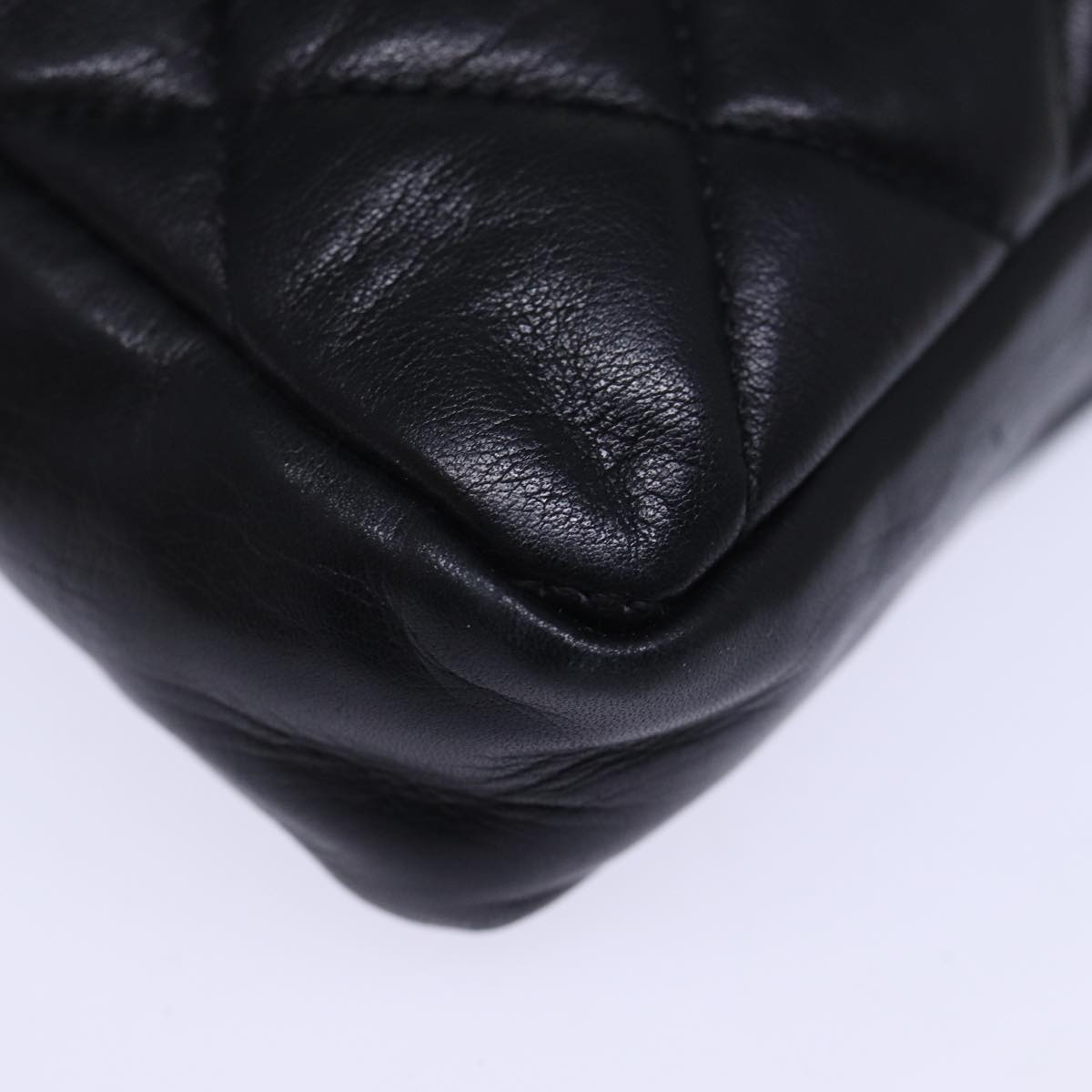 CHANEL Matelasse Turn Lock Waist bag Leather Black CC bs13969