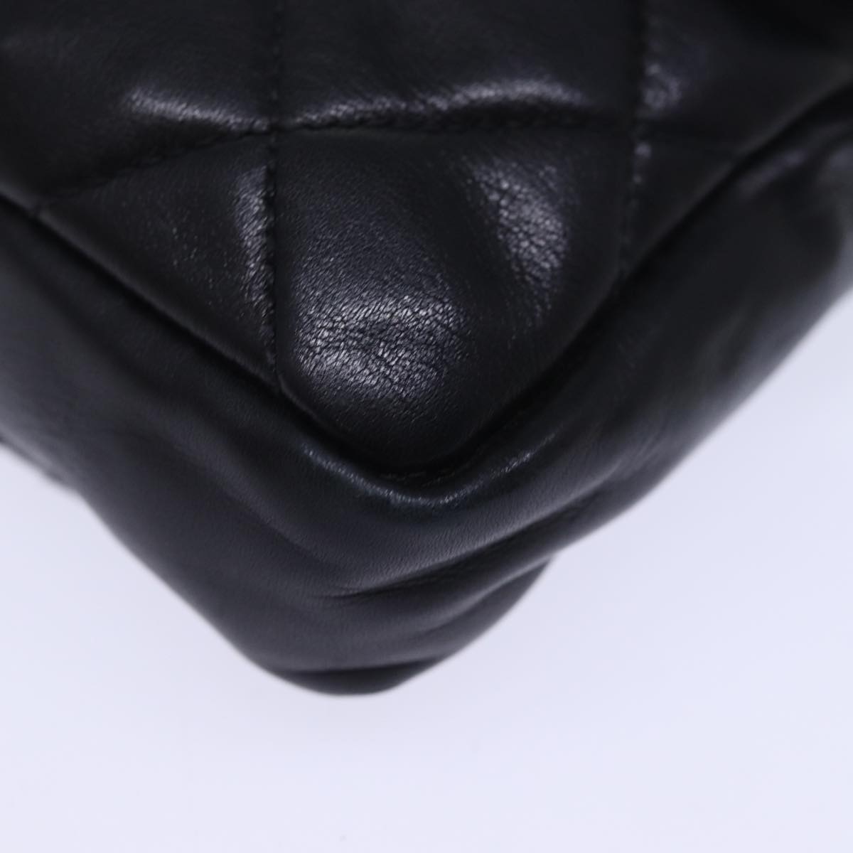 CHANEL Matelasse Turn Lock Waist bag Leather Black CC bs13969