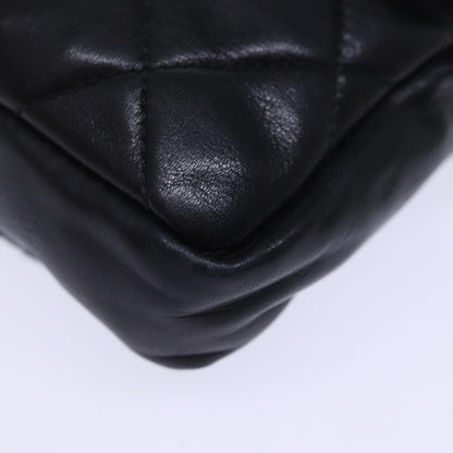 CHANEL Matelasse Turn Lock Waist bag Leather Black CC bs13969