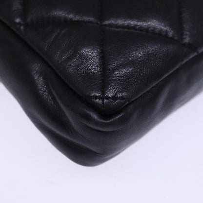 CHANEL Matelasse Turn Lock Waist bag Leather Black CC bs13969