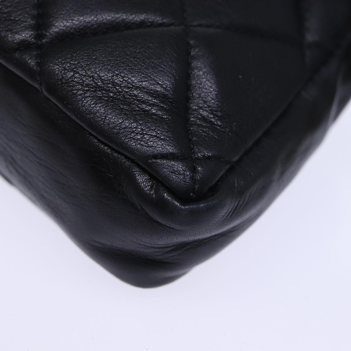 CHANEL Matelasse Turn Lock Waist bag Leather Black CC bs13969