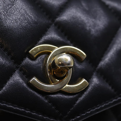 CHANEL Matelasse Turn Lock Waist bag Leather Black CC bs13969