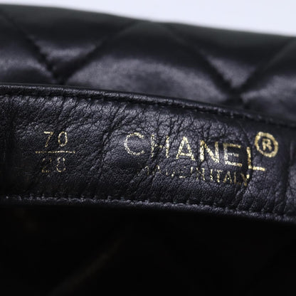 CHANEL Matelasse Turn Lock Waist bag Leather Black CC bs13969