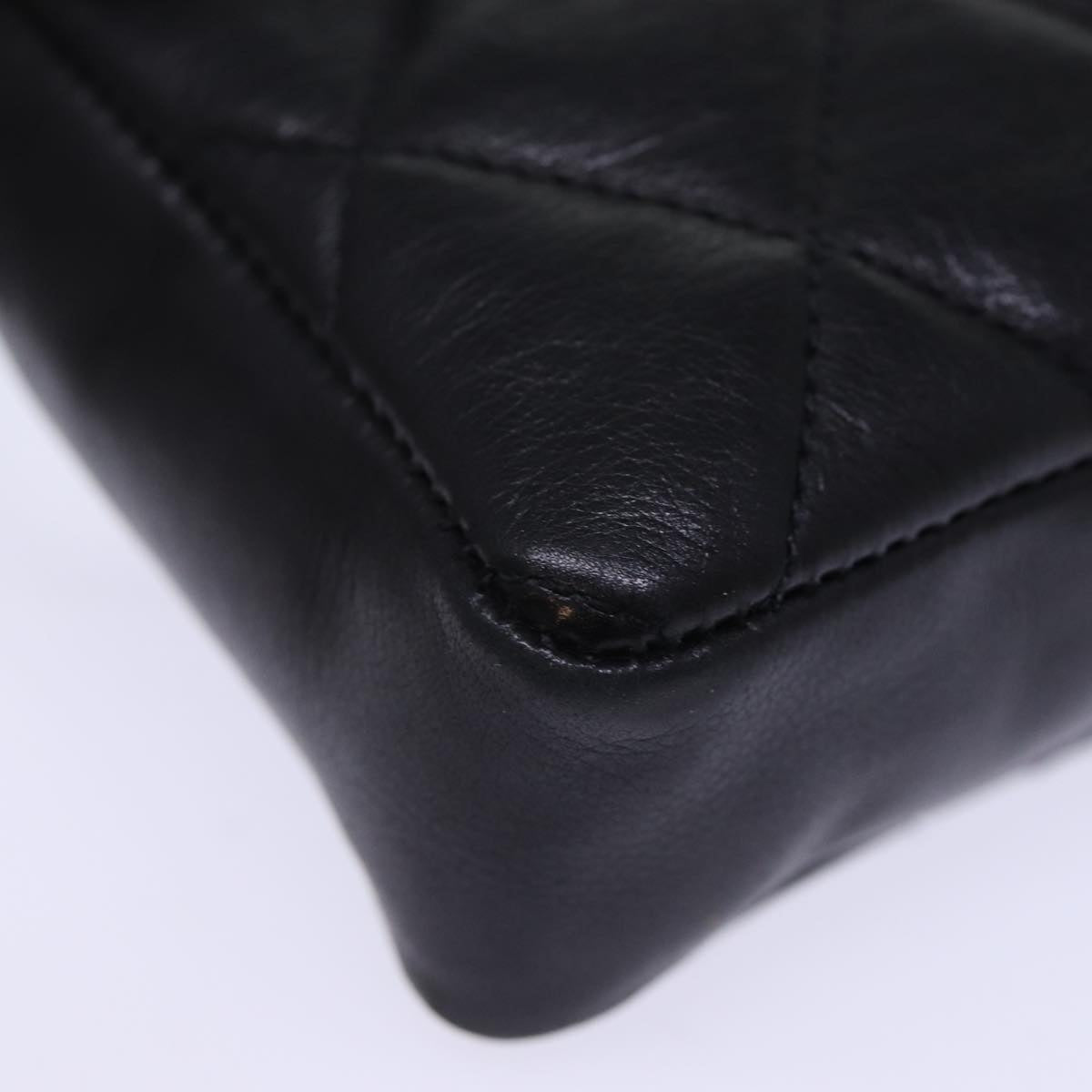 CHANEL Matelasse Turn Lock Waist bag Leather Black CC bs13970