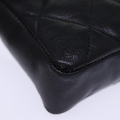 CHANEL Matelasse Turn Lock Waist bag Leather Black CC bs13970